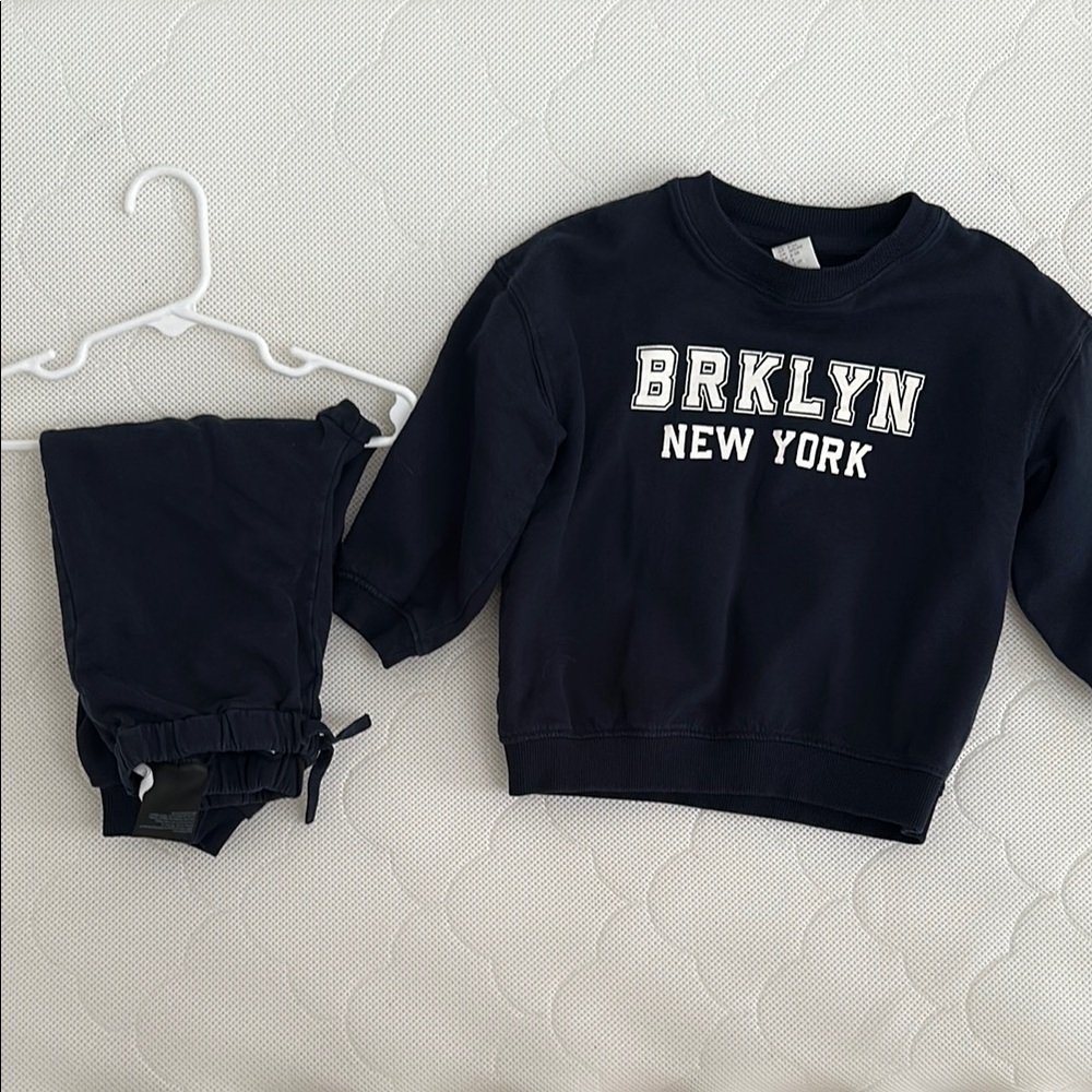 H&M Navy Sweatshirt with Bold Print